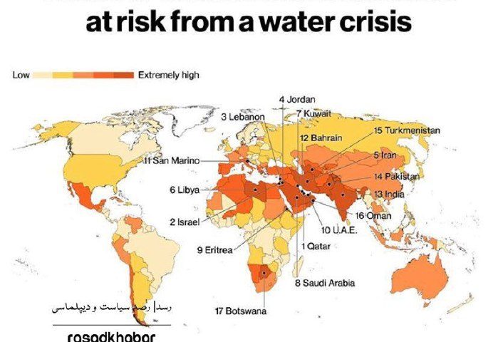 نزدیک به یک میلیارد و ٨٠٠ میلیون نفر در آستانه بحران کم آبی